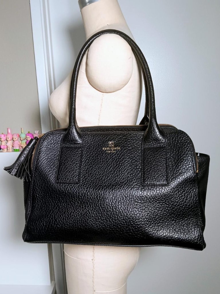Kate Spade Southport Avenue Lydia Black Pebbled Leather Bag